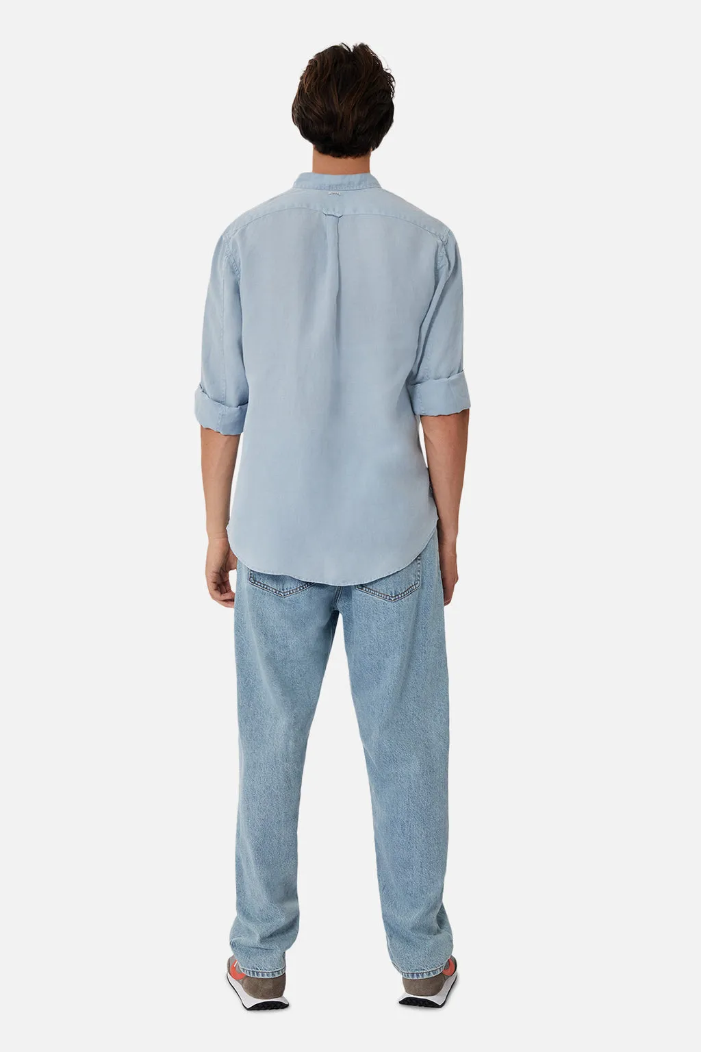 INDUSTRIE, The Tennyson Long Sleeve Linen Shirt, FRENCH BLUE