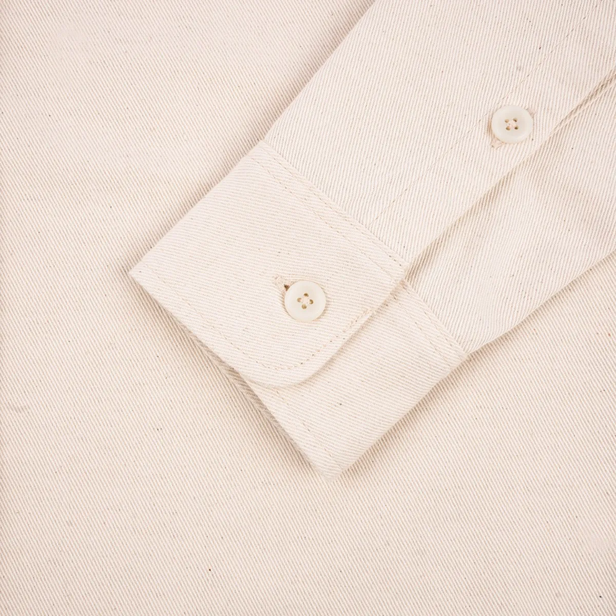 Iron Heart IHSH-414-WHT 9oz Cotton Linen Work Shirt - Off White