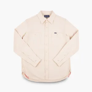Iron Heart IHSH-414-WHT 9oz Cotton Linen Work Shirt - Off White