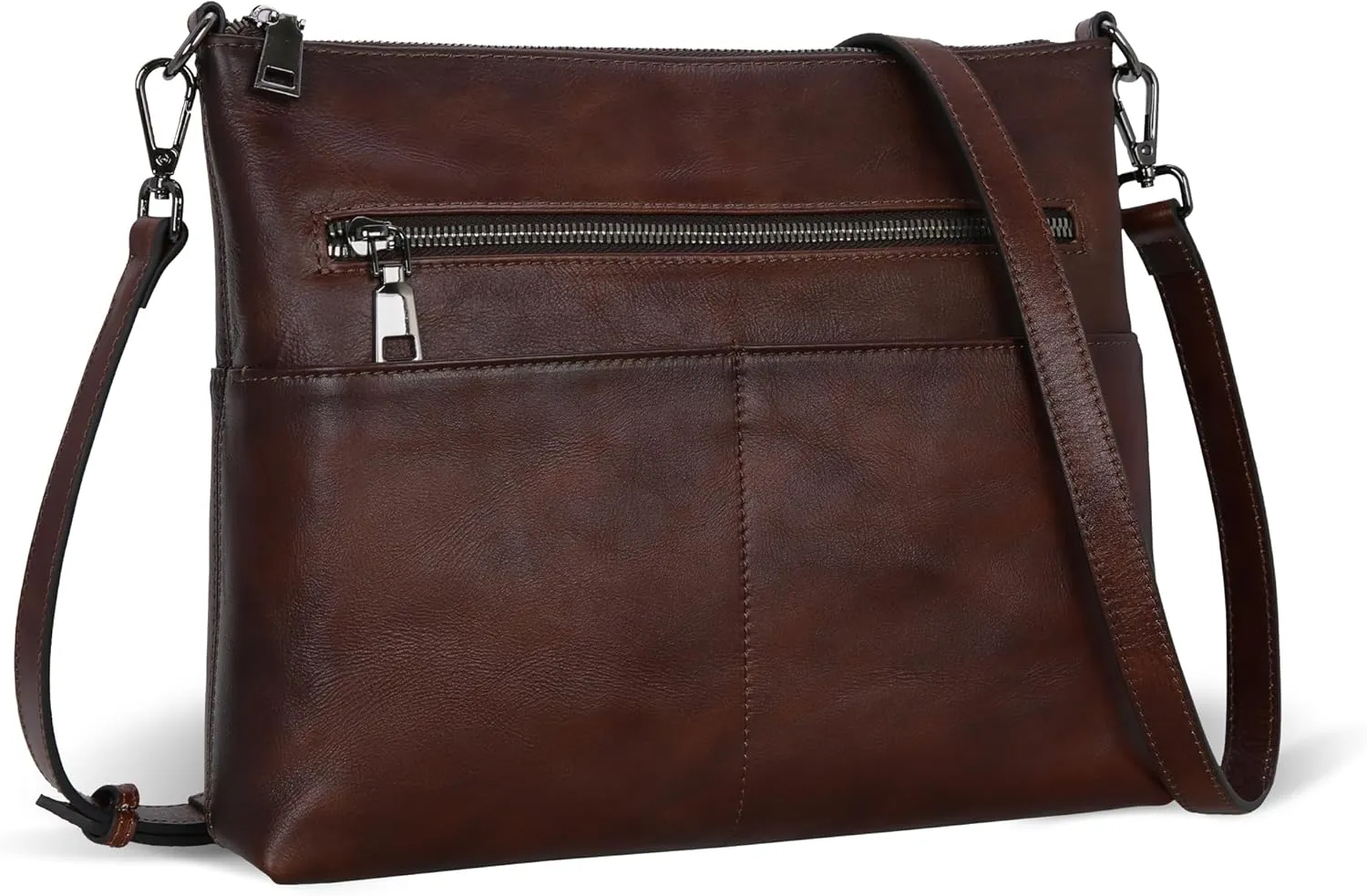 Iswee Genuine Leather Purses Women's Crossbody Handbags Stylish Satchel Bags Work Purses
