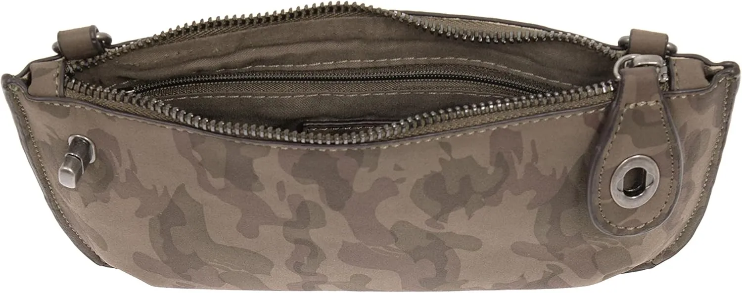 Joy Susan Crossbody Wristlet Clutch: Camo Print