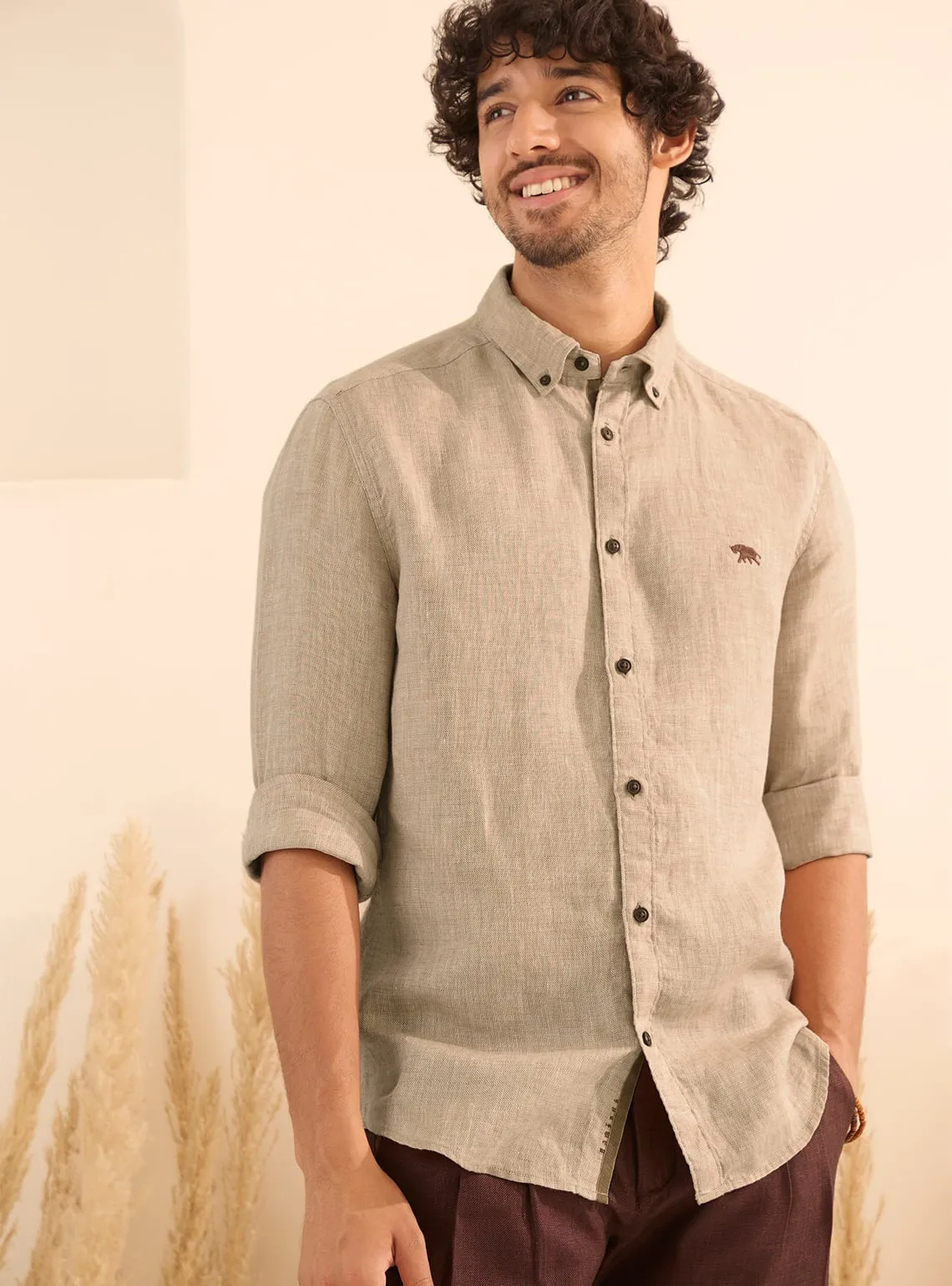Keystone Beige Linen Shirt