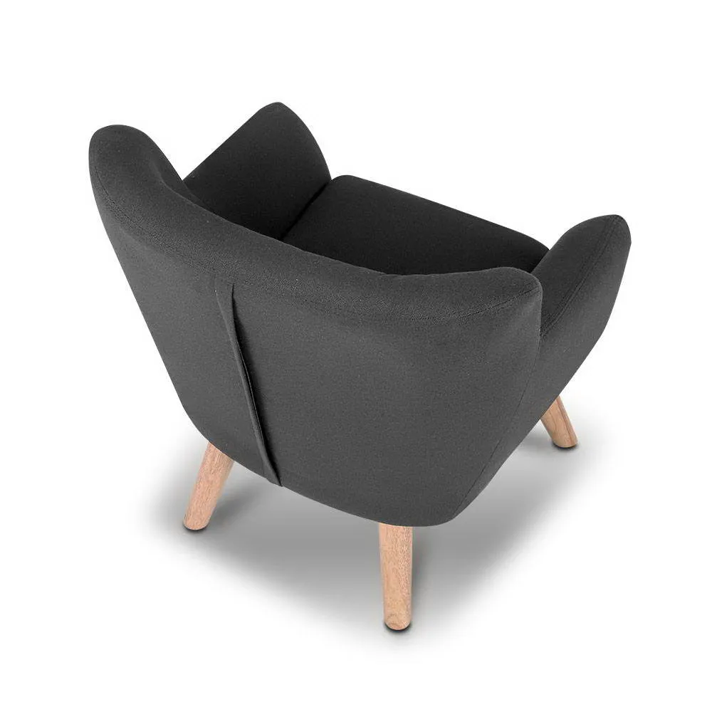 Kids Sofa Armchair Fabric Furniture Lorraine French Couch Children Black