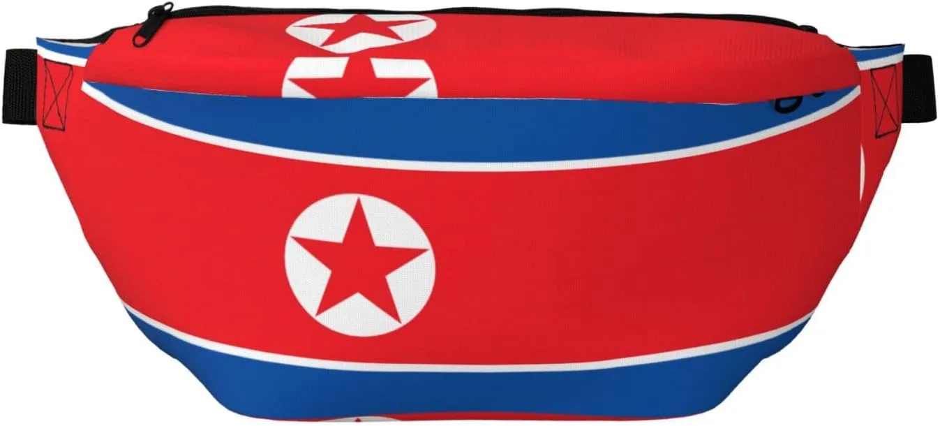 Korean Flag Stylish Crossbody Waist Pack - Versatile And Compact Travel Pouch For Hands-Free Storage