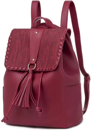 Ladies Casual Large Capacity Simple Design Multifunctional Shoulder Portable Women Travel Backpacks (Red)