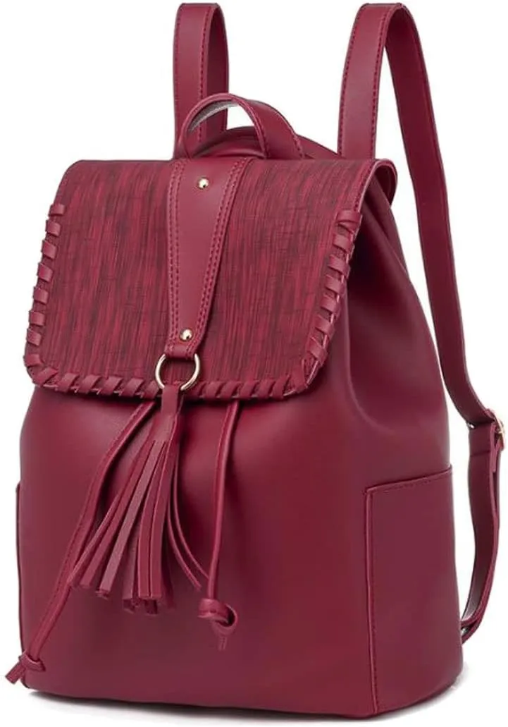Ladies Casual Large Capacity Simple Design Multifunctional Shoulder Portable Women Travel Backpacks (Red)