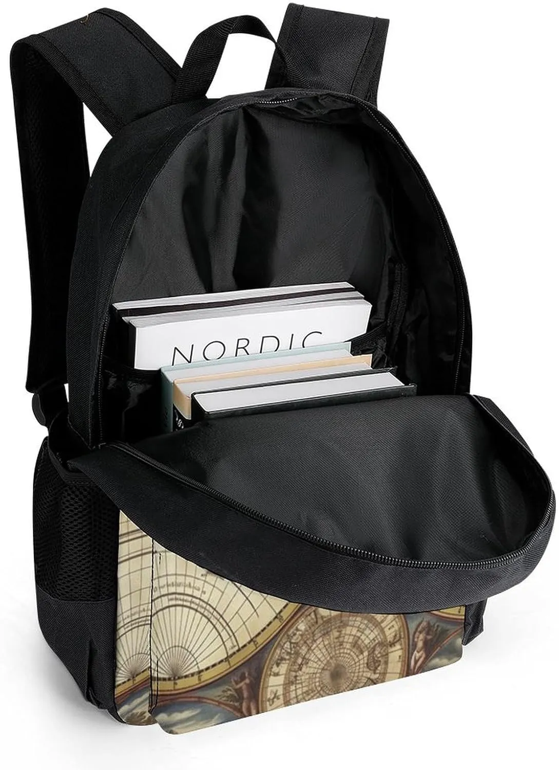 Laptop Backpack for Men Women Lightweight Backpack Ancient Map World Globe Daypack Rucksack with Compartment Laptop Bag