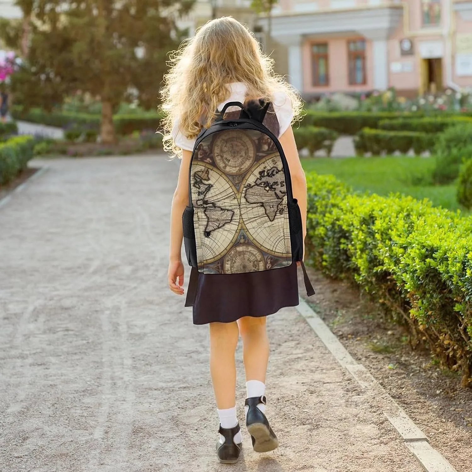 Laptop Backpack for Men Women Lightweight Backpack Ancient Map World Globe Daypack Rucksack with Compartment Laptop Bag