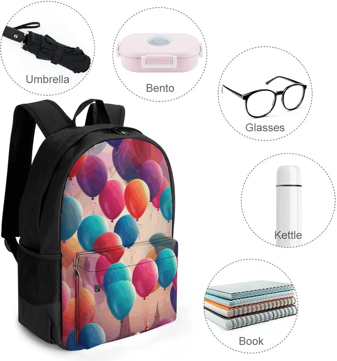 Laptop Backpack for Men Women Lightweight Backpack Balloon Daypack Rucksack with Compartment Laptop Bag