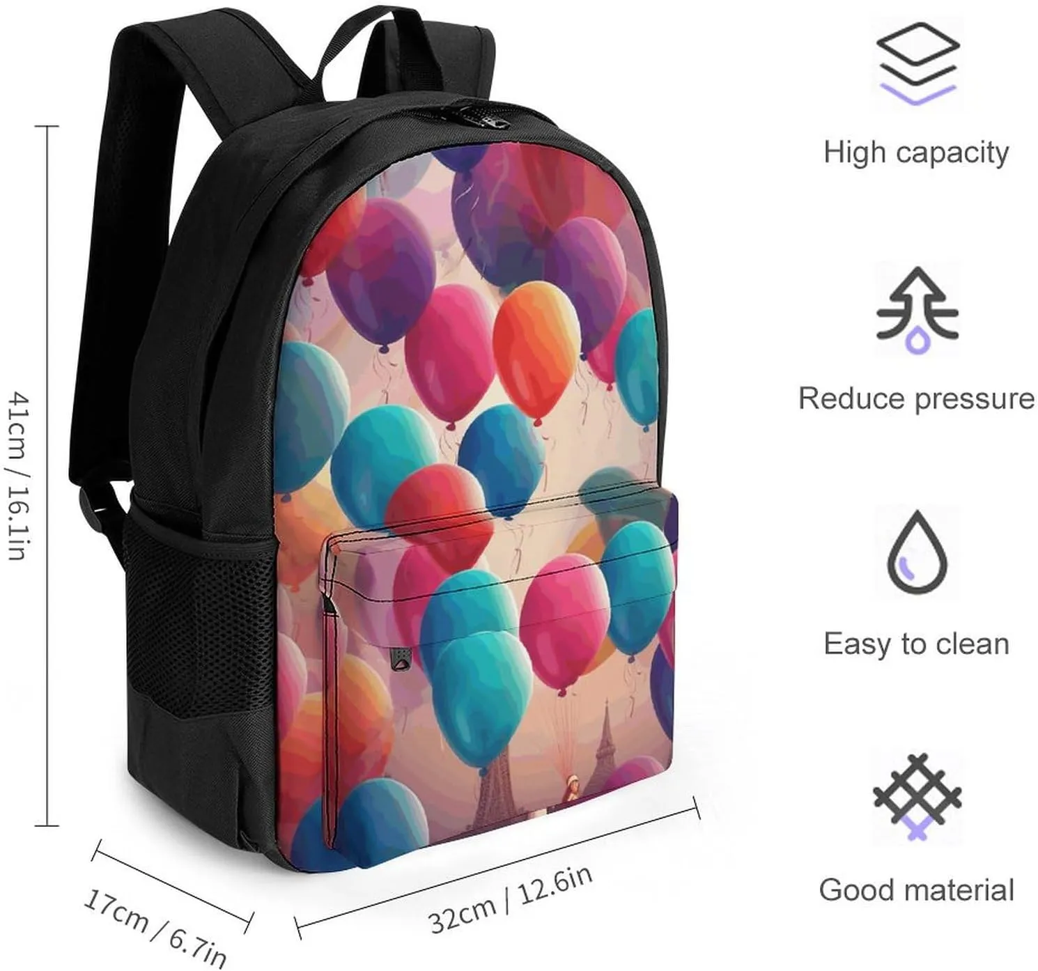 Laptop Backpack for Men Women Lightweight Backpack Balloon Daypack Rucksack with Compartment Laptop Bag