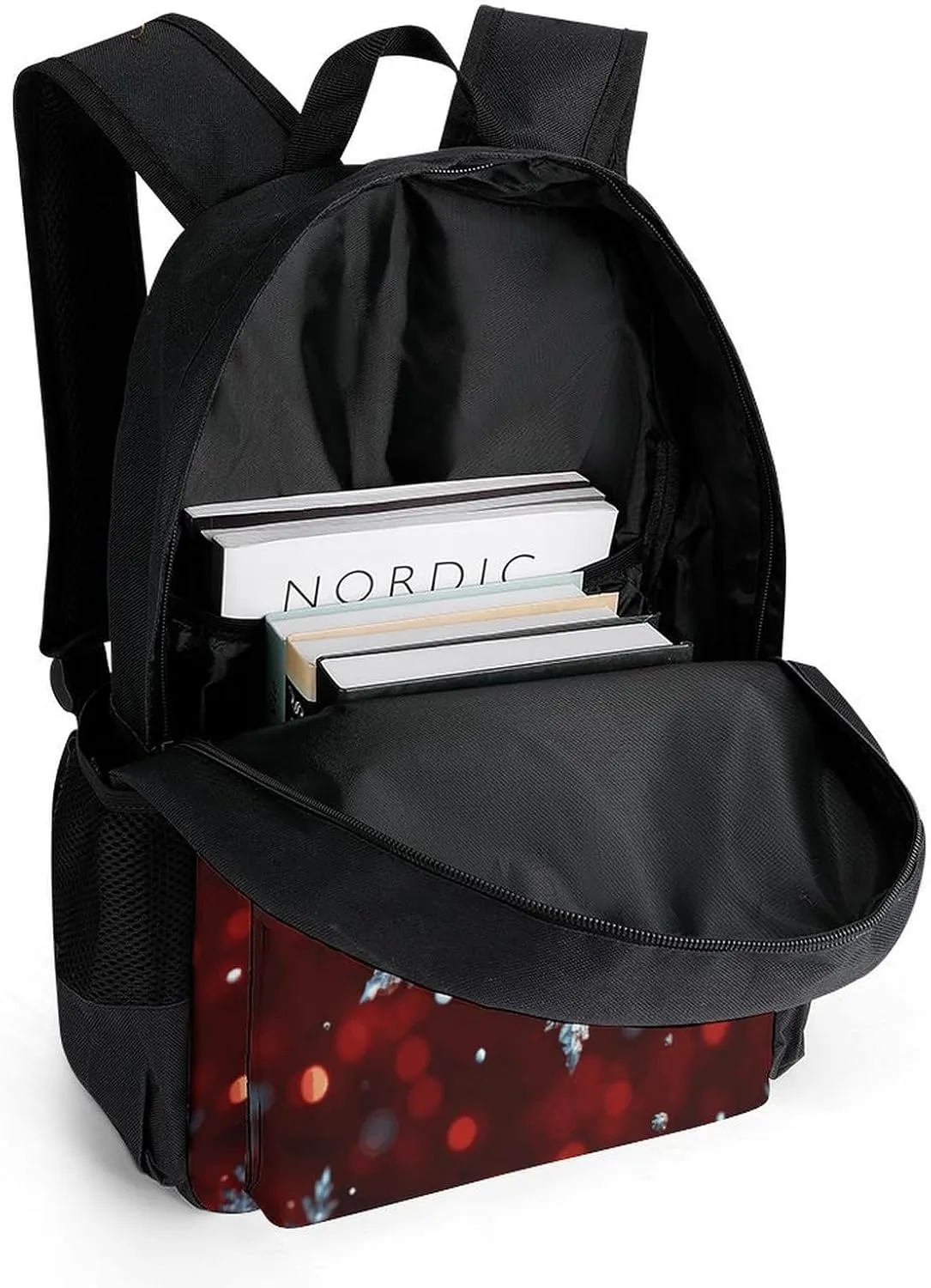 Laptop Backpack for Men Women Lightweight Backpack Christmas Snowflake Daypack Rucksack with Compartment Laptop Bag