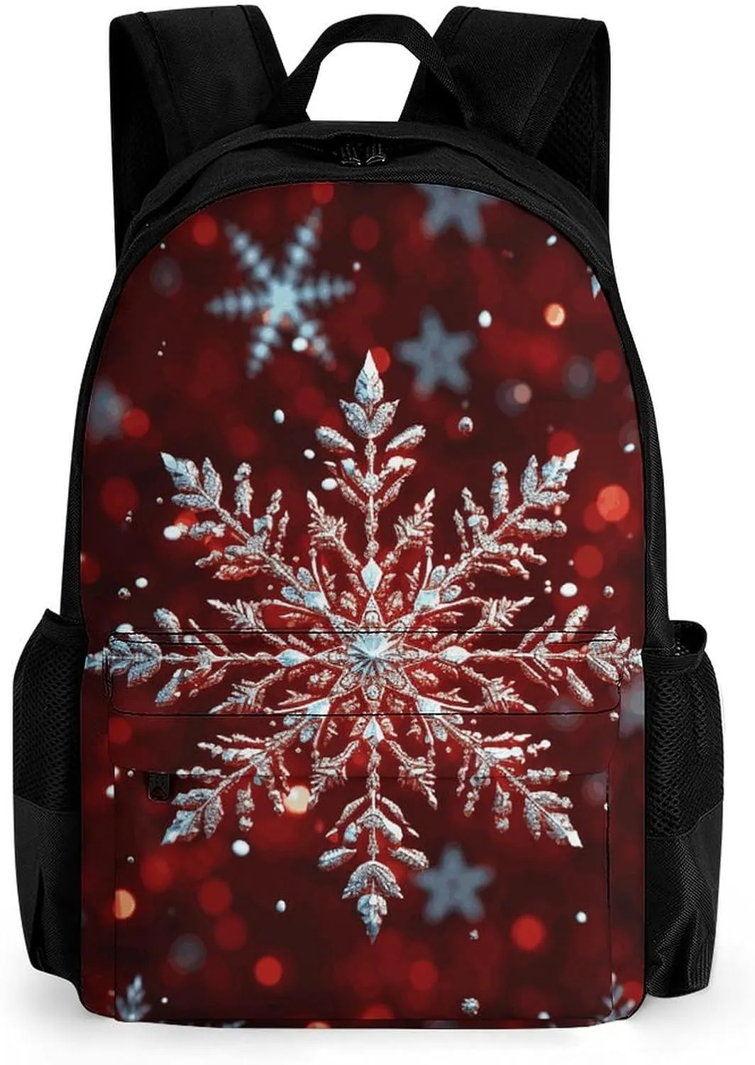 Laptop Backpack for Men Women Lightweight Backpack Christmas Snowflake Daypack Rucksack with Compartment Laptop Bag