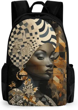 Laptop Backpack for Men Women Lightweight Backpack Collage Art Style Daypack Rucksack with Compartment Laptop Bag