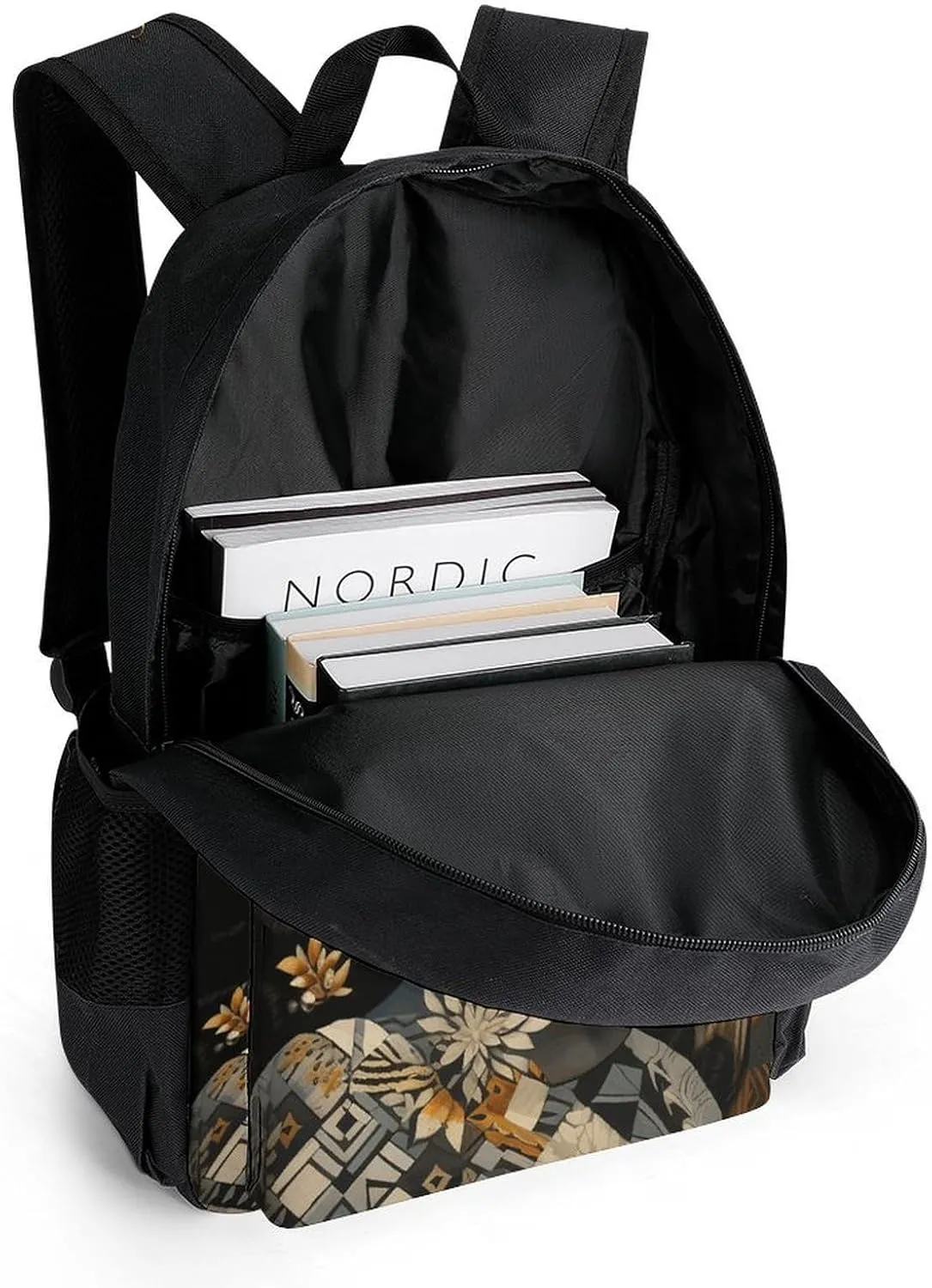 Laptop Backpack for Men Women Lightweight Backpack Collage Art Style Daypack Rucksack with Compartment Laptop Bag