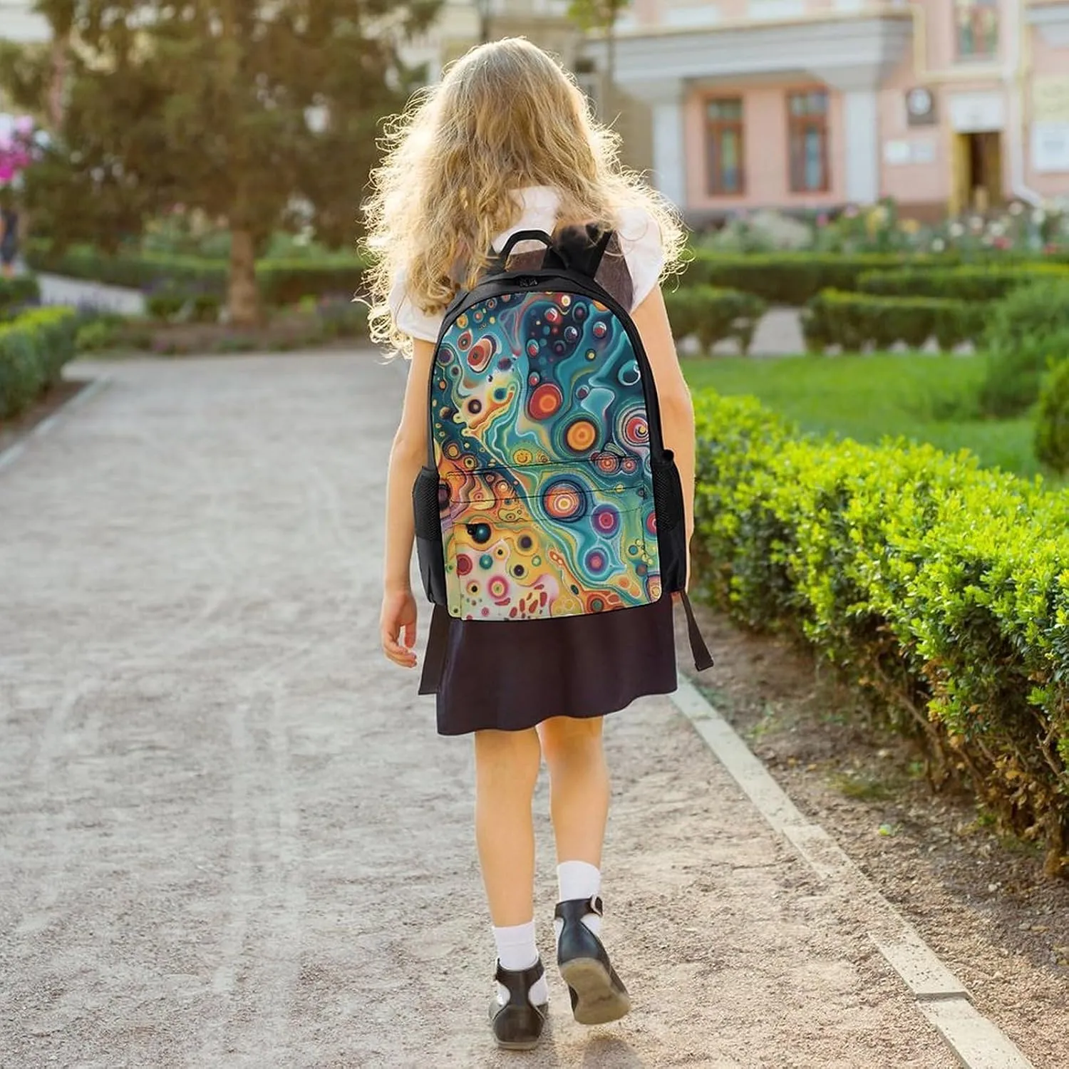 Laptop Backpack for Men Women Lightweight Backpack Colorful Liquid Swirl Daypack Rucksack with Compartment Laptop Bag
