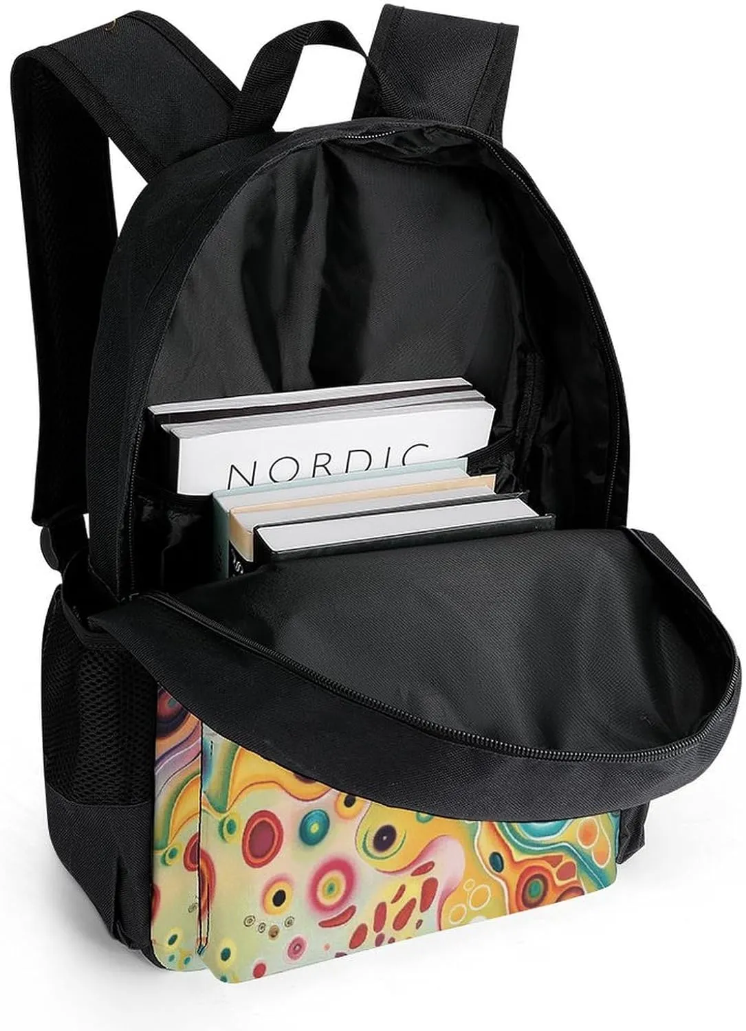 Laptop Backpack for Men Women Lightweight Backpack Colorful Liquid Swirl Daypack Rucksack with Compartment Laptop Bag