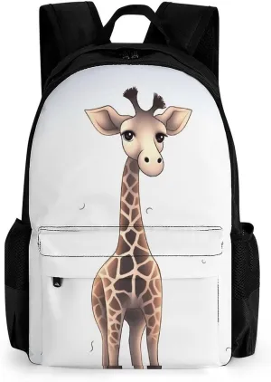 Laptop Backpack for Men Women Lightweight Backpack Cute Giraffe Daypack Rucksack with Compartment Laptop Bag