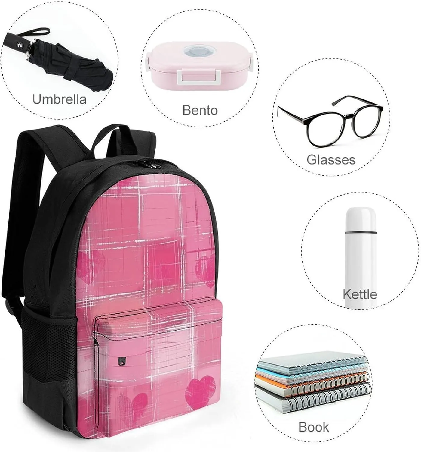 Laptop Backpack for Men Women Lightweight Backpack Fun Peach Style Daypack Rucksack with Compartment Laptop Bag