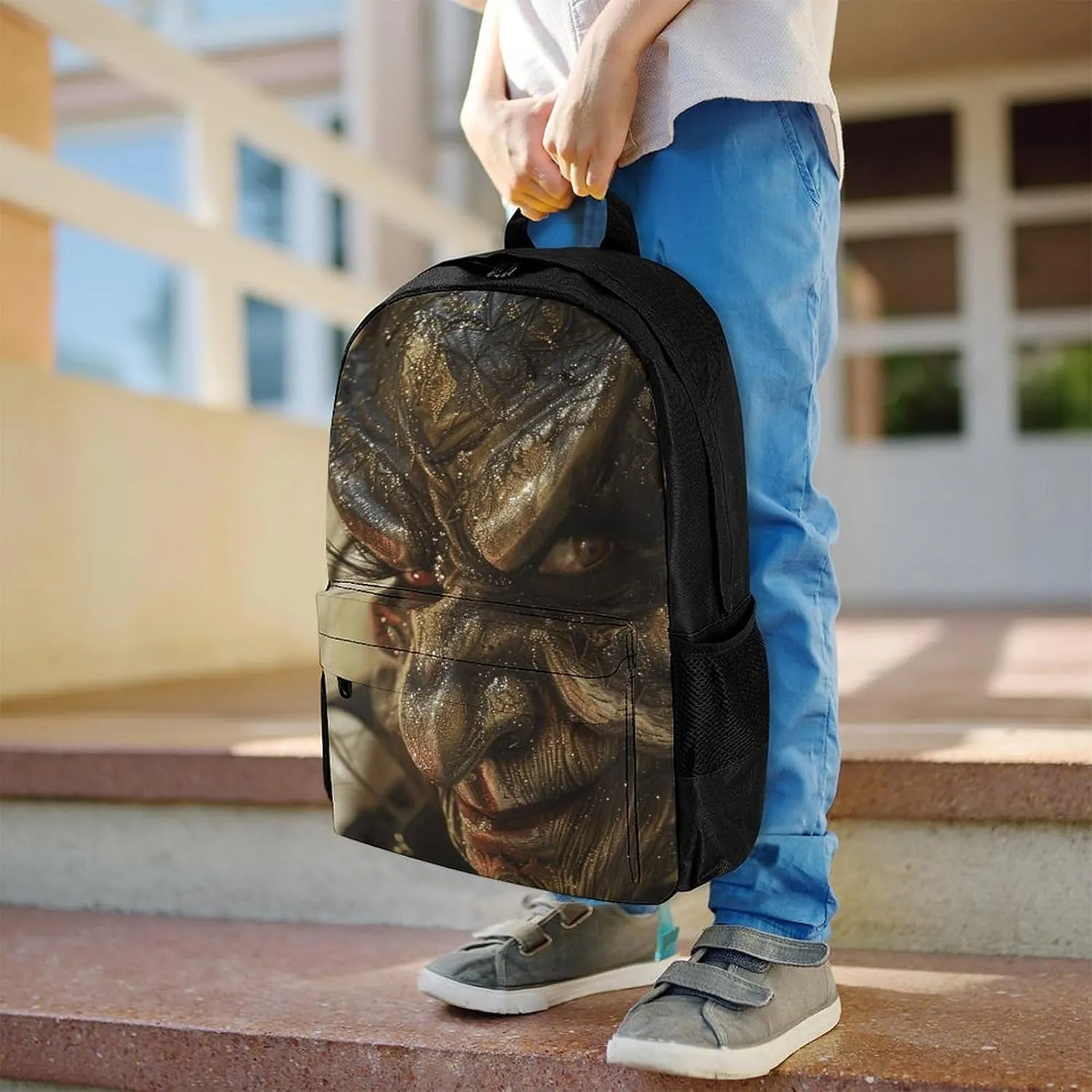 Laptop Backpack for Men Women Lightweight Backpack Golden Devil Style Daypack Rucksack with Compartment Laptop Bag