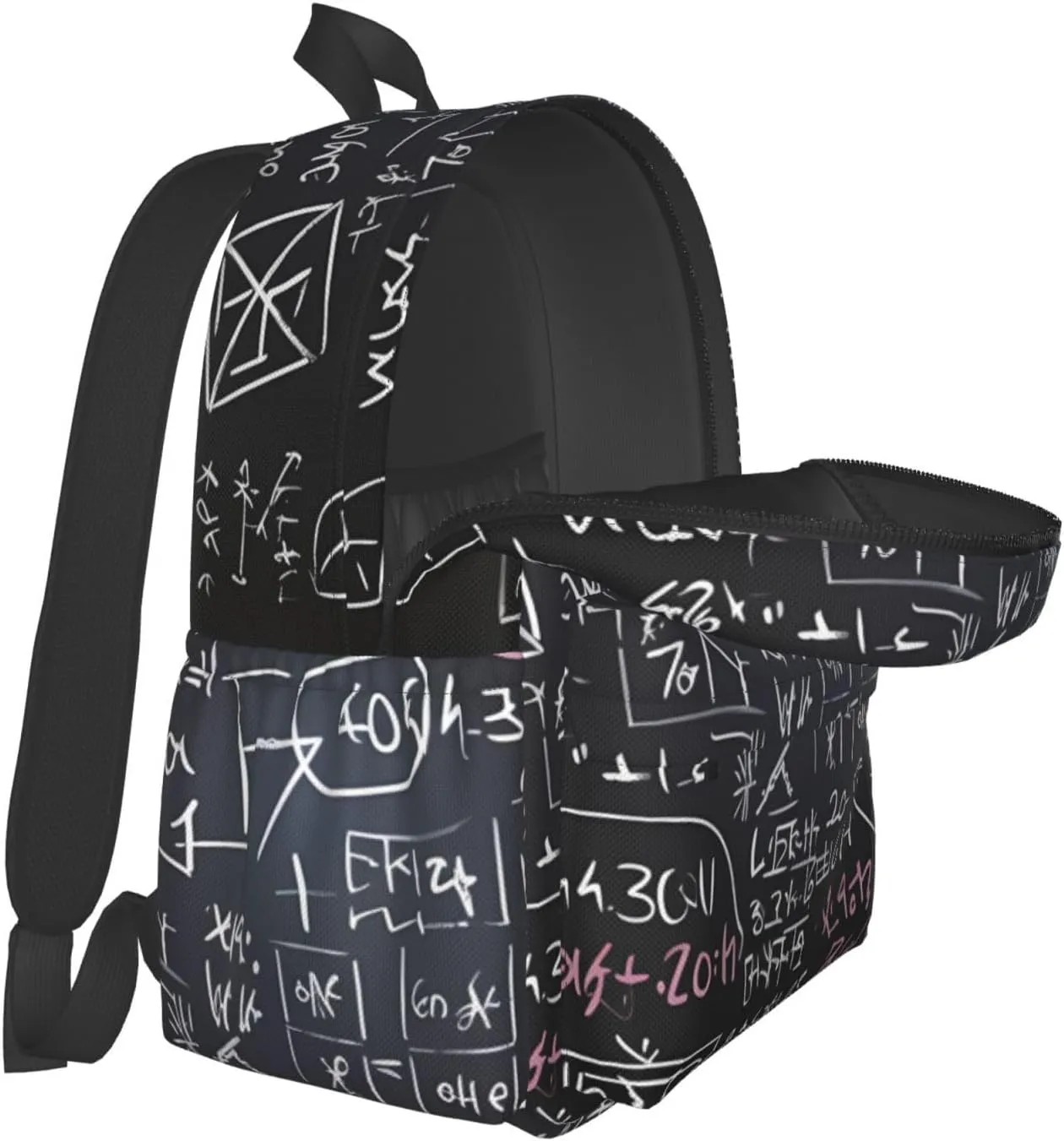 Laptop Backpack for Men Women Lightweight Backpack Math Formula Casual Daypack with Bottle Side Pockets