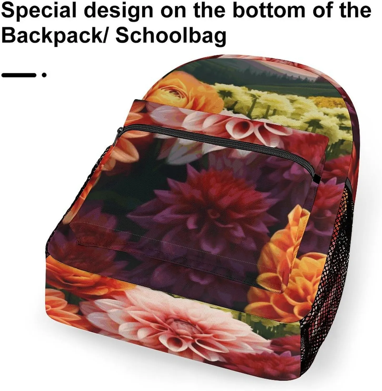 Laptop Backpack for Men Women Lightweight Daypack with Compartment Rucksack Beautiful Colorful Flowers Laptop Bag