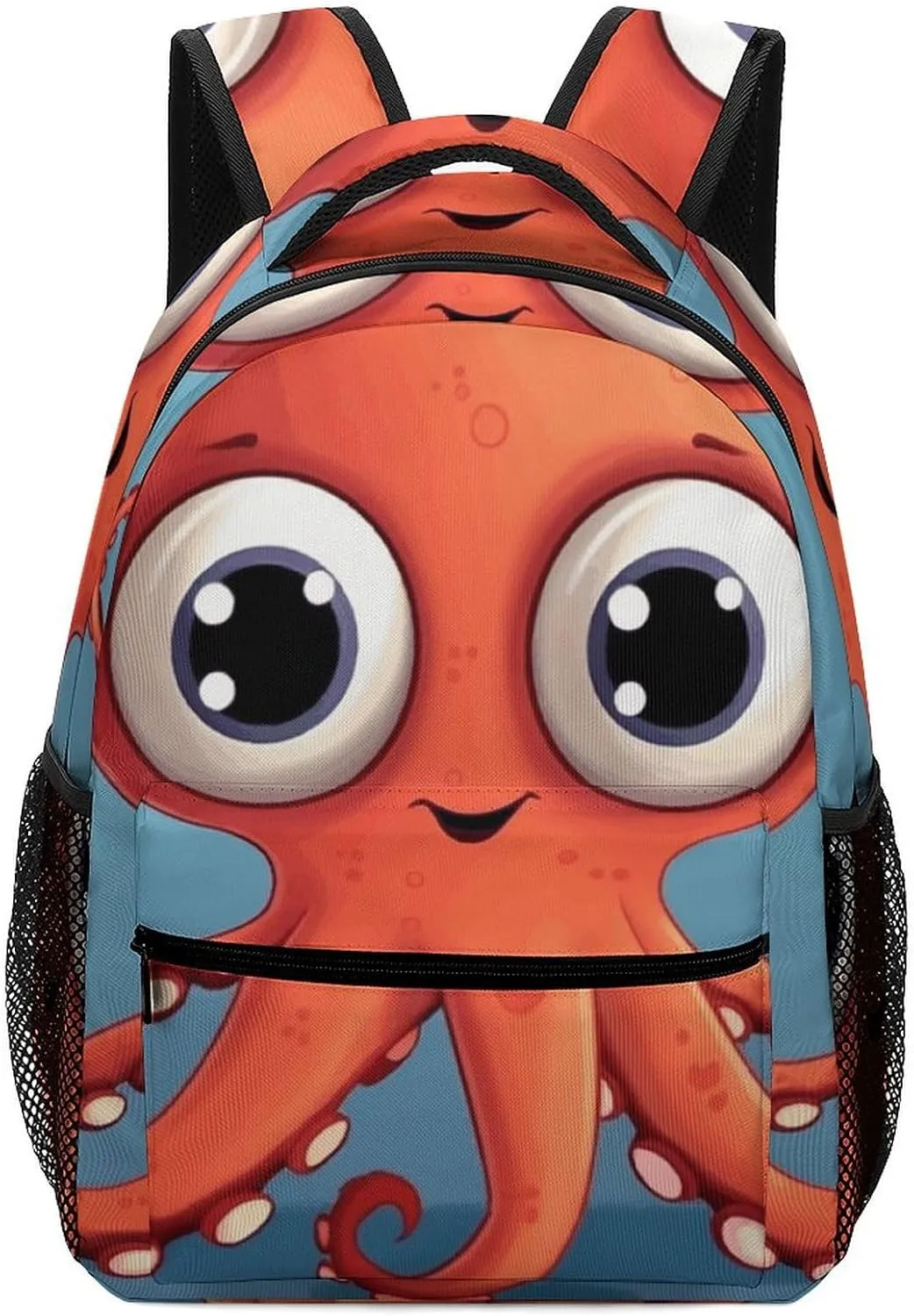 Laptop Backpack for Men Women Lightweight Daypack with Compartment Rucksack Big-eyed Red Octopus Laptop Bag