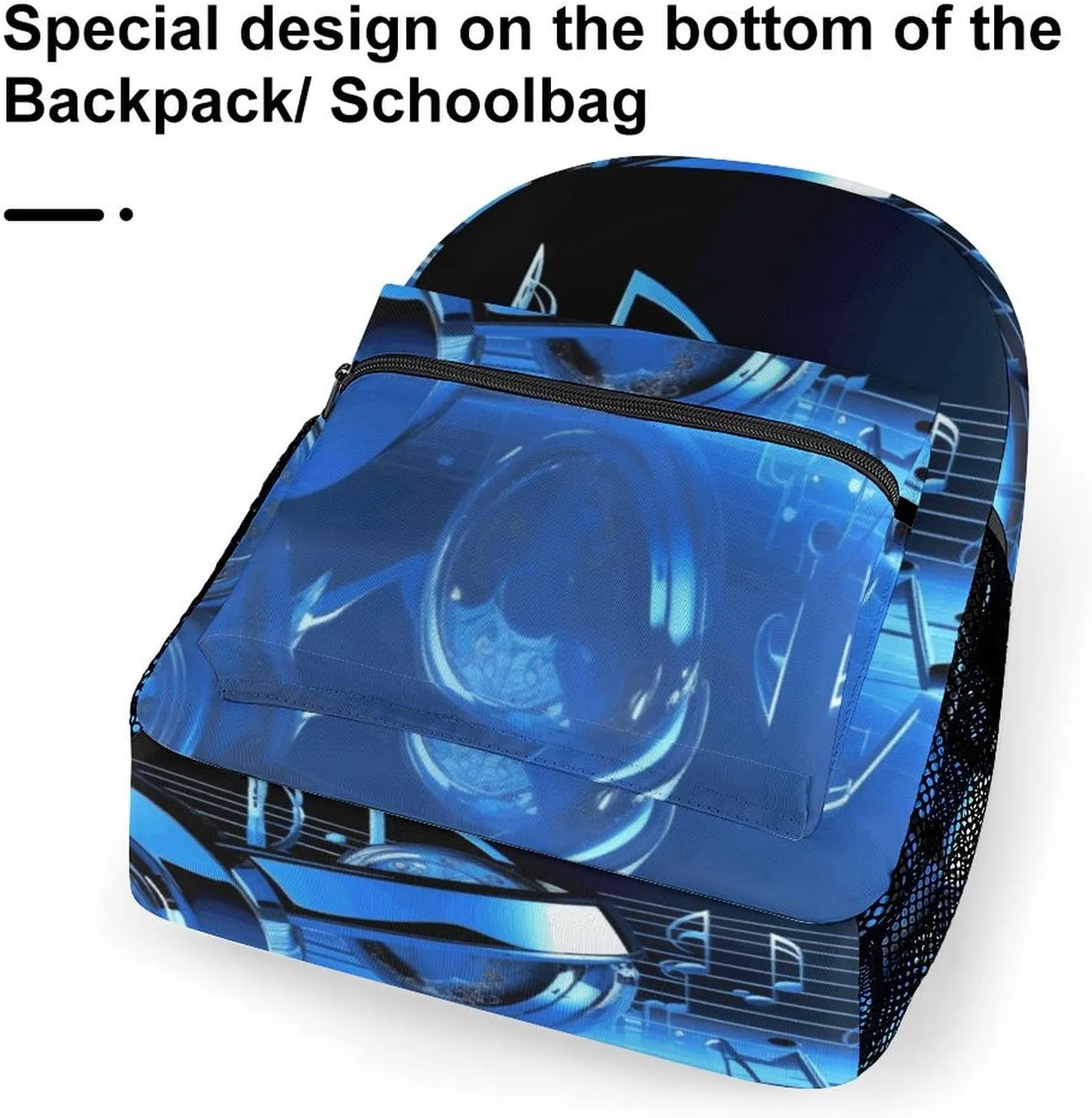 Laptop Backpack for Men Women Lightweight Daypack with Compartment Rucksack Blue Music Laptop Bag