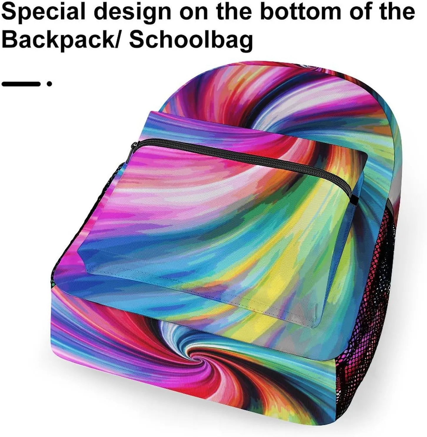 Laptop Backpack for Men Women Lightweight Daypack with Compartment Rucksack Colorful Tie Dye Laptop Bag