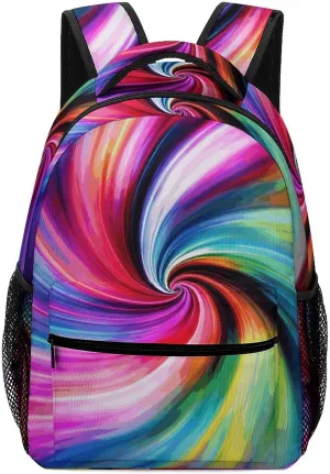 Laptop Backpack for Men Women Lightweight Daypack with Compartment Rucksack Colorful Tie Dye Laptop Bag