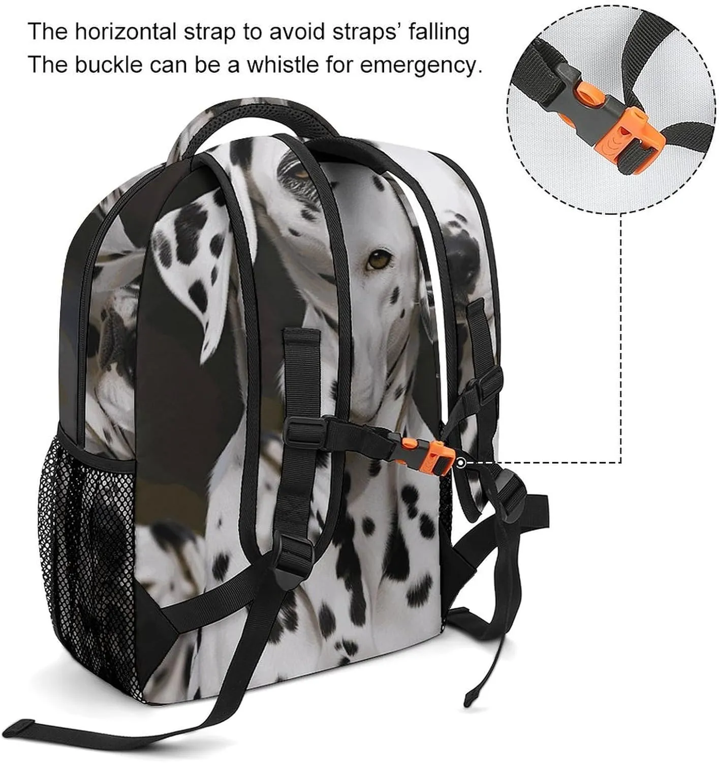 Laptop Backpack for Men Women Lightweight Daypack with Compartment Rucksack Dalmatian Dog Laptop Bag