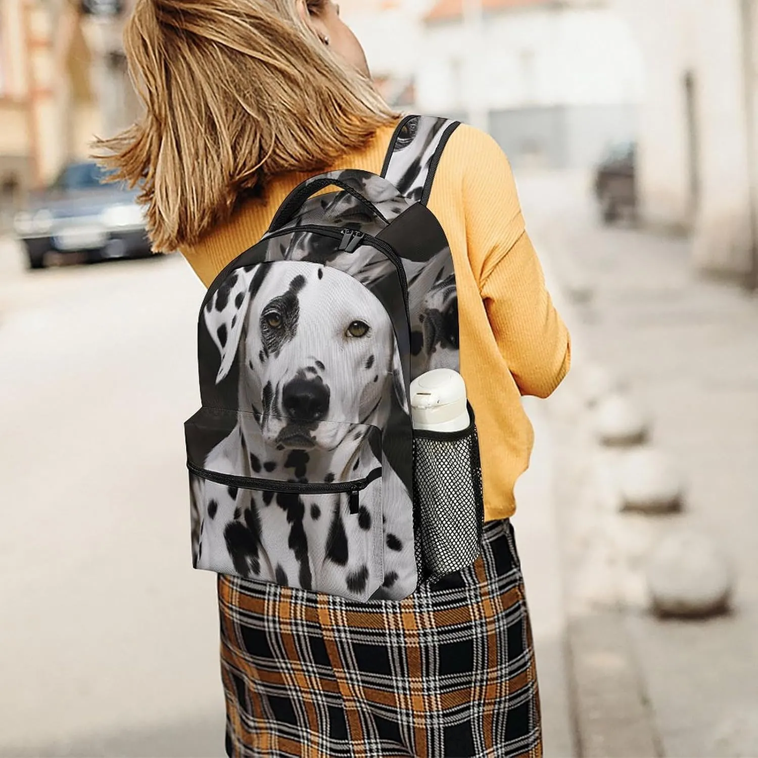 Laptop Backpack for Men Women Lightweight Daypack with Compartment Rucksack Dalmatian Dog Laptop Bag