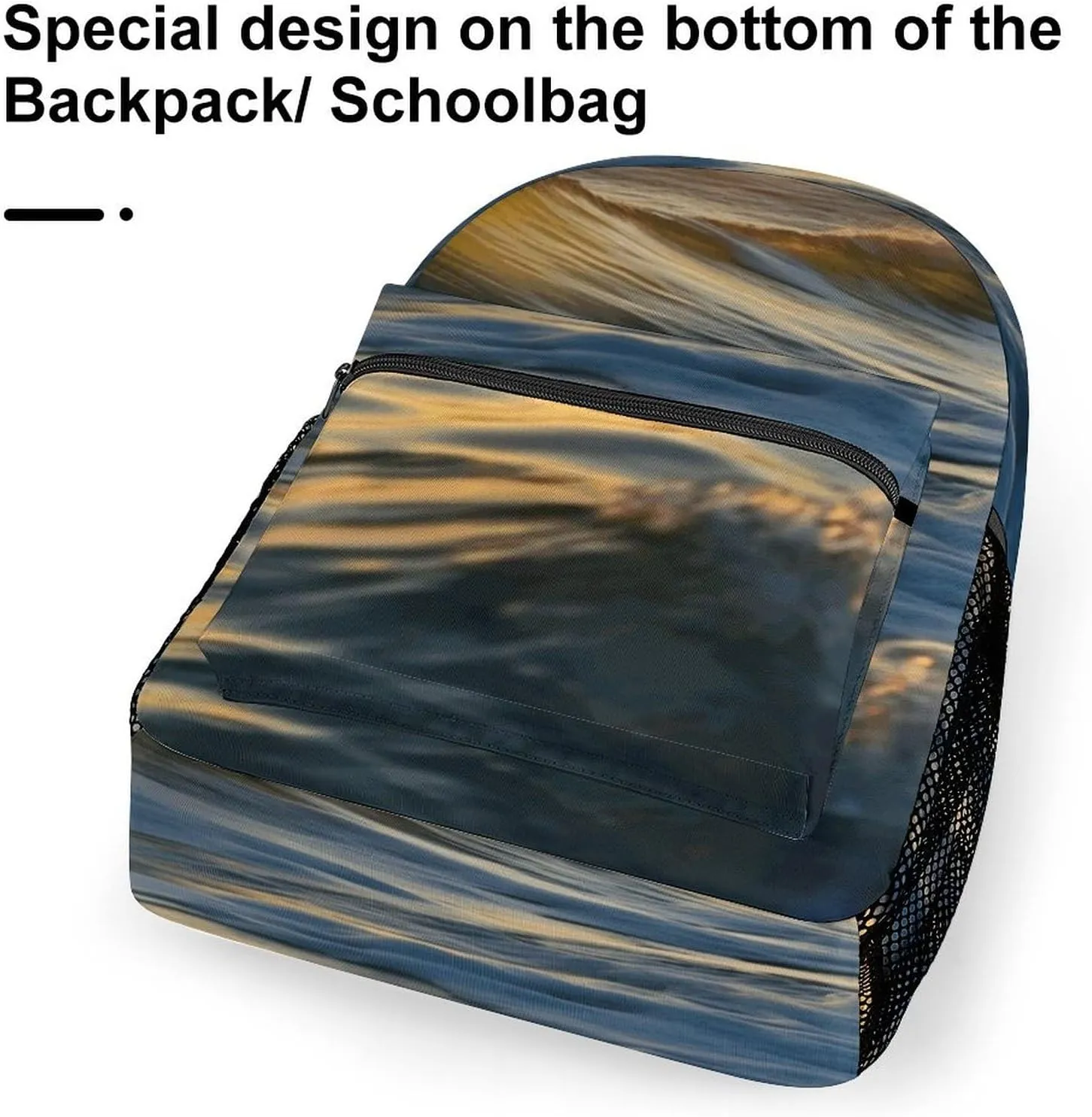 Laptop Backpack for Men Women Lightweight Daypack with Compartment Rucksack Dawn Ocean Waves Laptop Bag