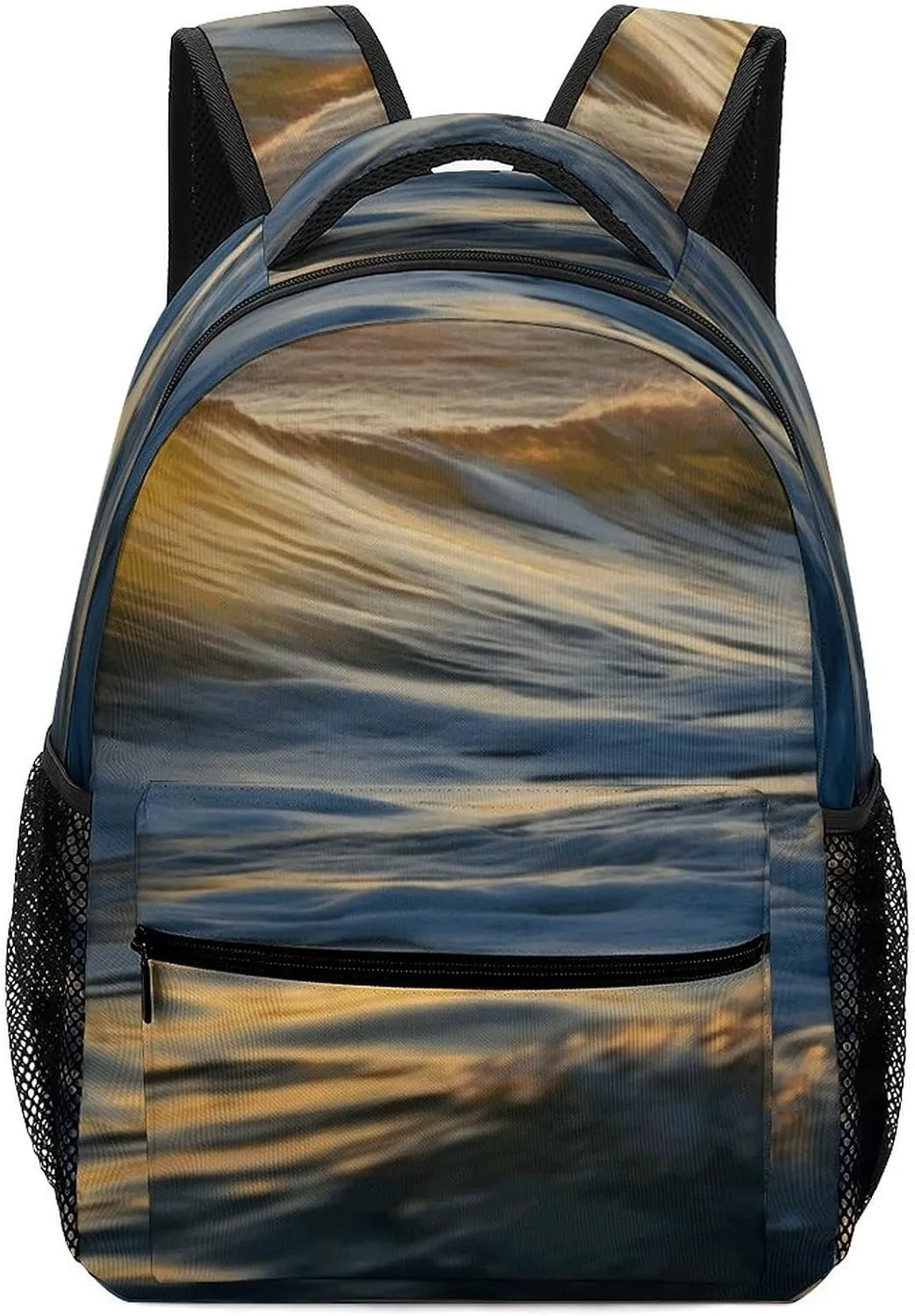 Laptop Backpack for Men Women Lightweight Daypack with Compartment Rucksack Dawn Ocean Waves Laptop Bag