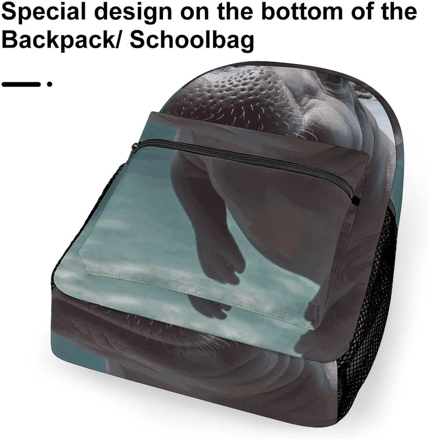 Laptop Backpack for Men Women Lightweight Daypack with Compartment Rucksack Diving Hippo Laptop Bag
