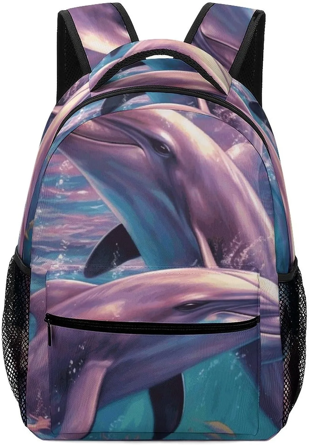 Laptop Backpack for Men Women Lightweight Daypack with Compartment Rucksack Dolphins Art Laptop Bag