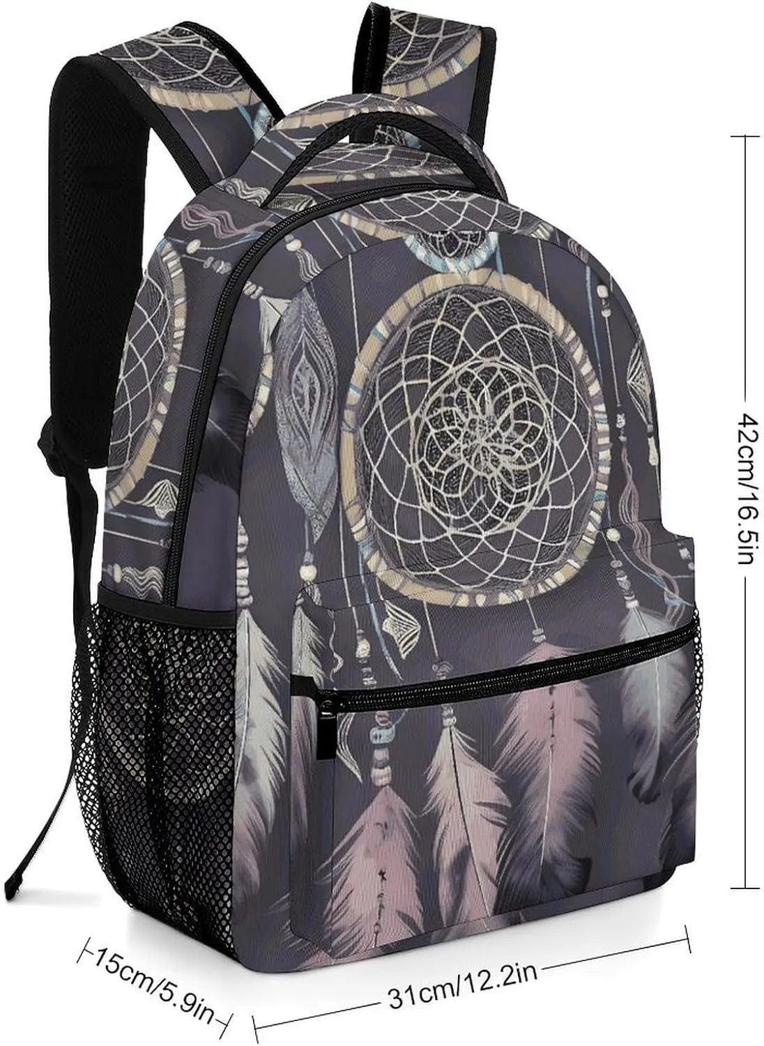 Laptop Backpack for Men Women Lightweight Daypack with Compartment Rucksack Dream Catcher Laptop Bag