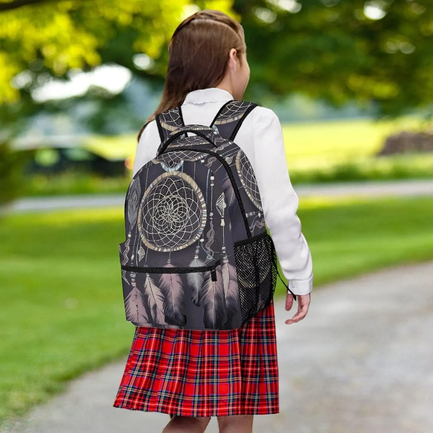 Laptop Backpack for Men Women Lightweight Daypack with Compartment Rucksack Dream Catcher Laptop Bag