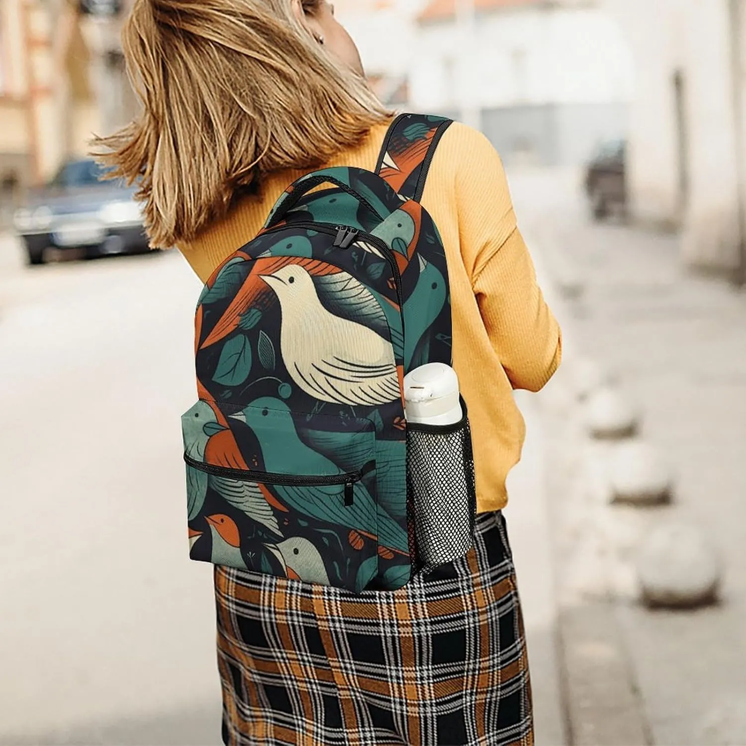 Laptop Backpack for Men Women Lightweight Daypack with Compartment Rucksack Flock of Birds Laptop Bag