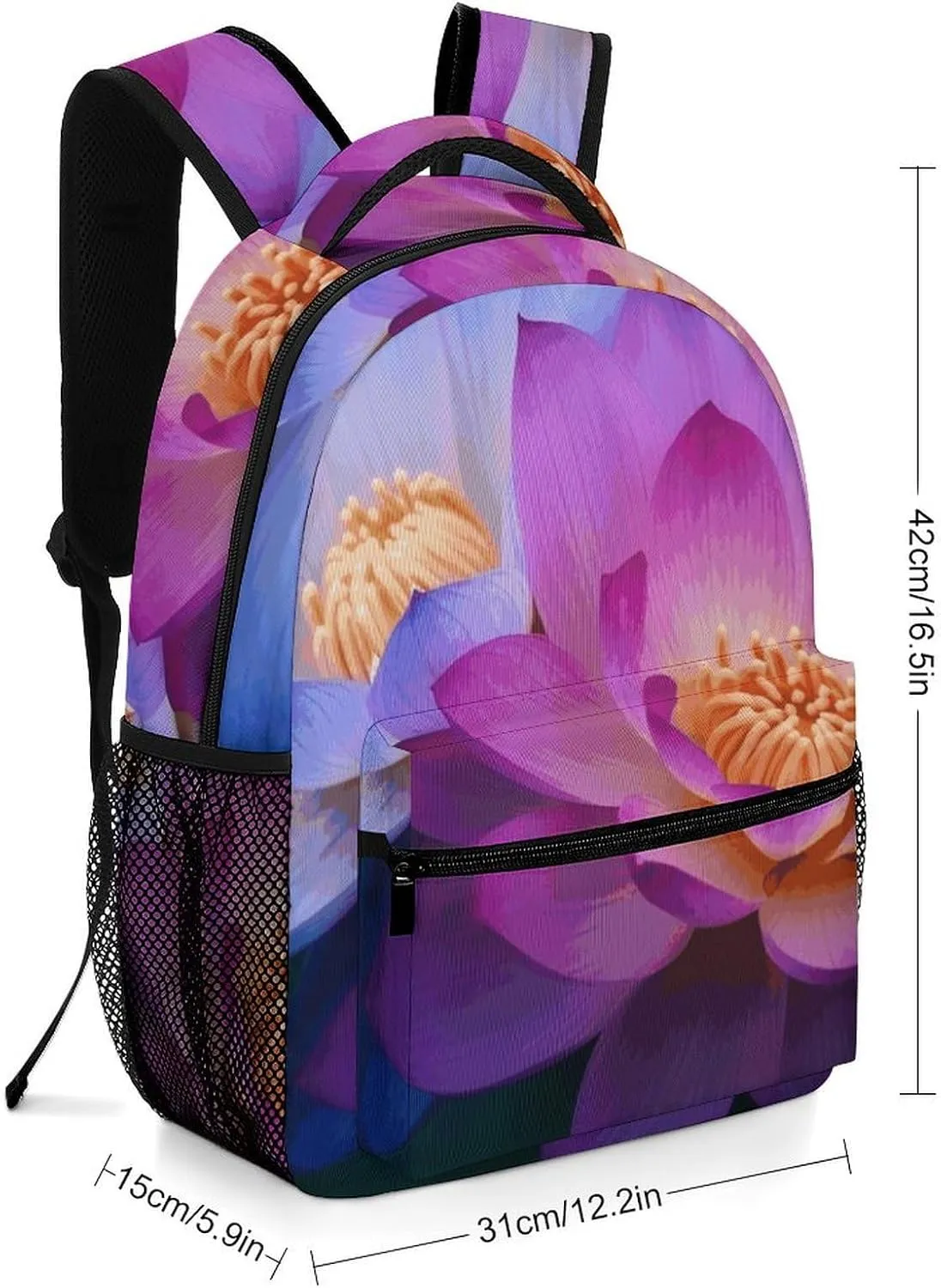 Laptop Backpack for Men Women Lightweight Daypack with Compartment Rucksack Flowers Laptop Bag