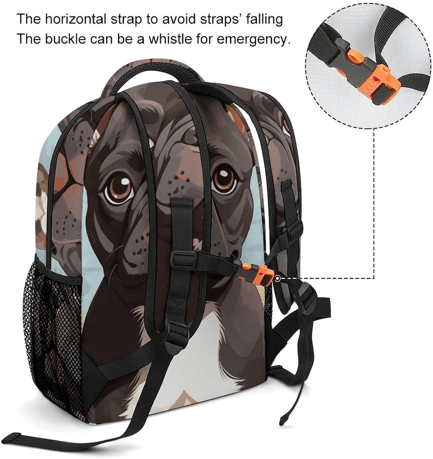 Laptop Backpack for Men Women Lightweight Daypack with Compartment Rucksack French Bulldog Dog Cute Laptop Bag