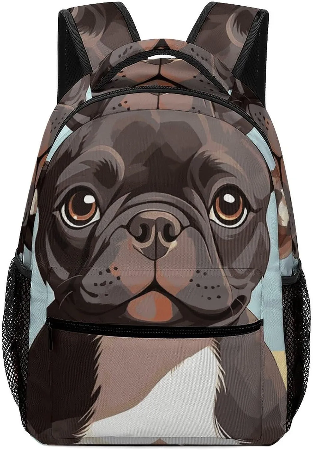 Laptop Backpack for Men Women Lightweight Daypack with Compartment Rucksack French Bulldog Dog Cute Laptop Bag