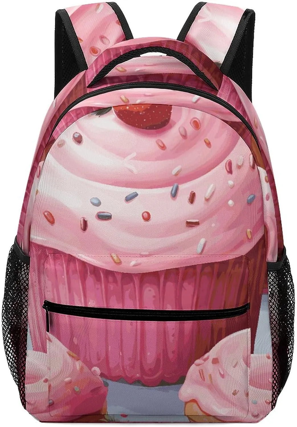 Laptop Backpack for Men Women Lightweight Daypack with Compartment Rucksack Pink Donut And Cupcake Laptop Bag