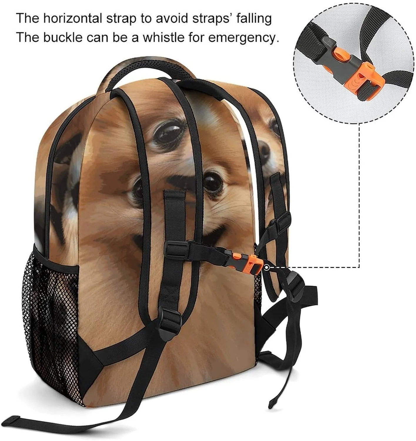 Laptop Backpack for Men Women Lightweight Daypack with Compartment Rucksack Pomeranian Dog Laptop Bag