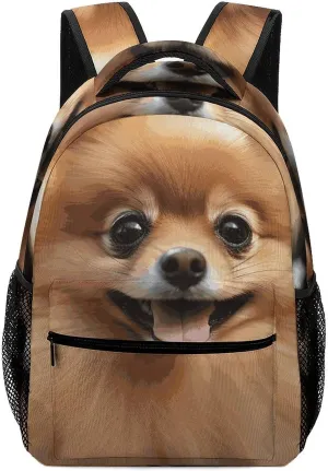 Laptop Backpack for Men Women Lightweight Daypack with Compartment Rucksack Pomeranian Dog Laptop Bag