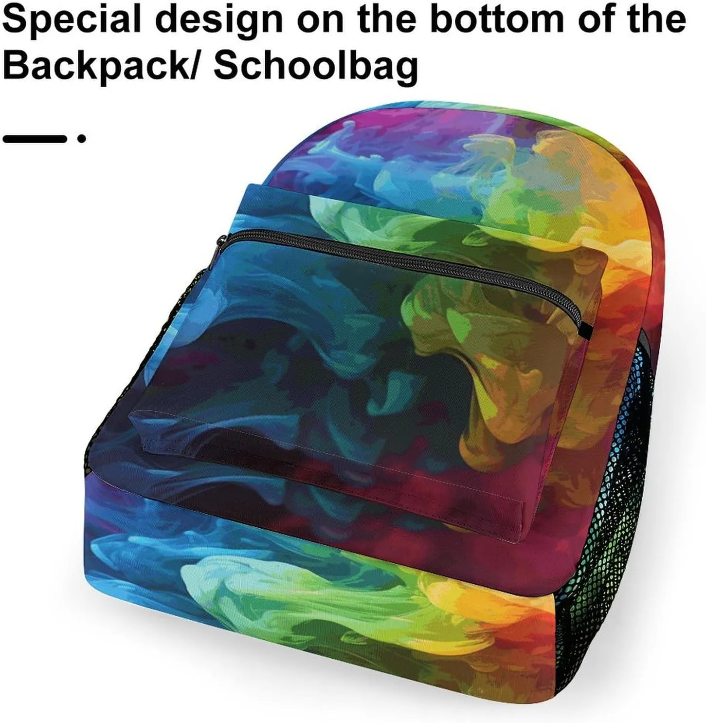 Laptop Backpack for Men Women Lightweight Daypack with Compartment Rucksack Rainbow Smoke Laptop Bag