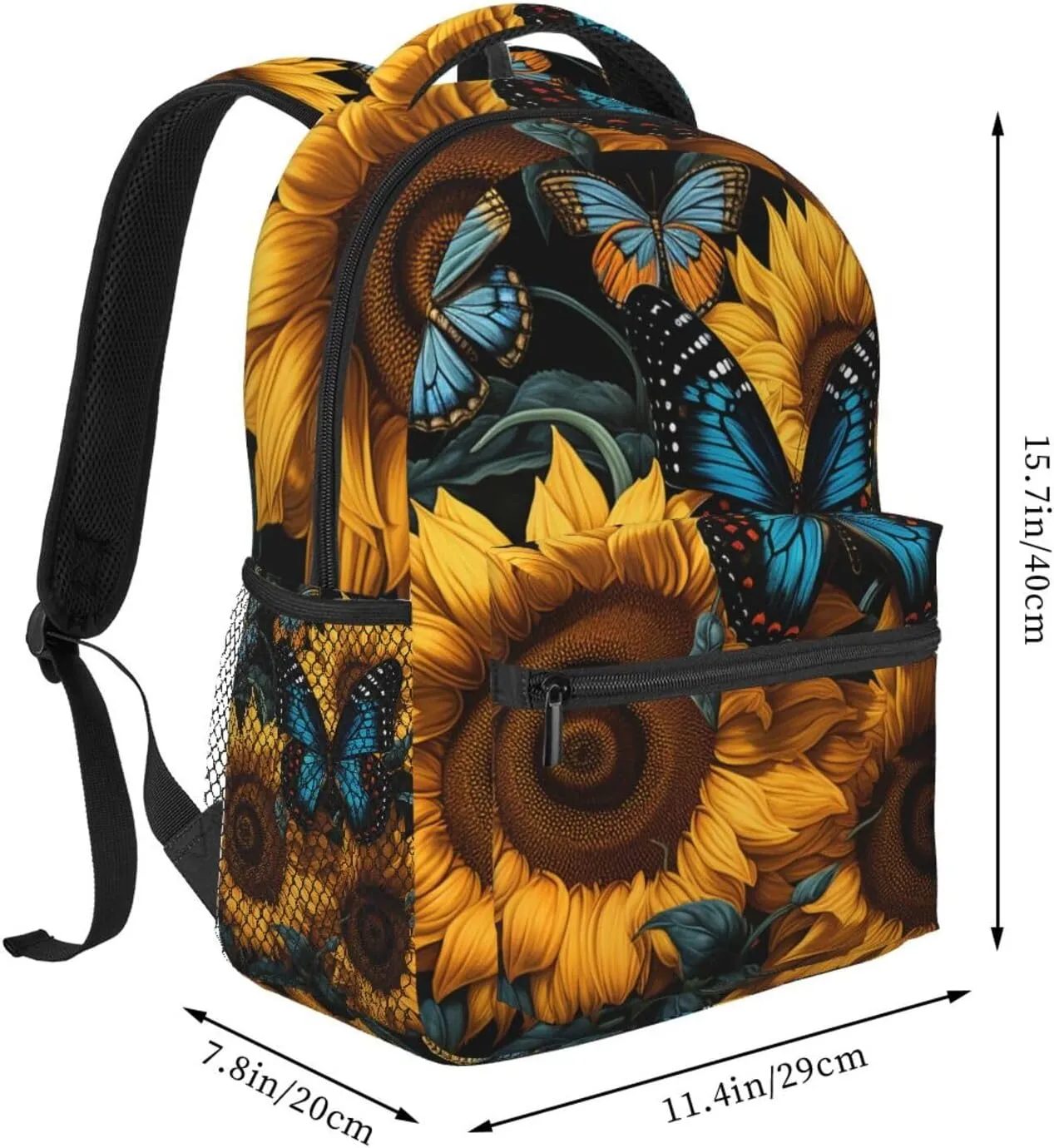 Laptop Backpack for Men Women Lightweight Travel Daypack Blue Butterfly Backpack Rucksack for Work