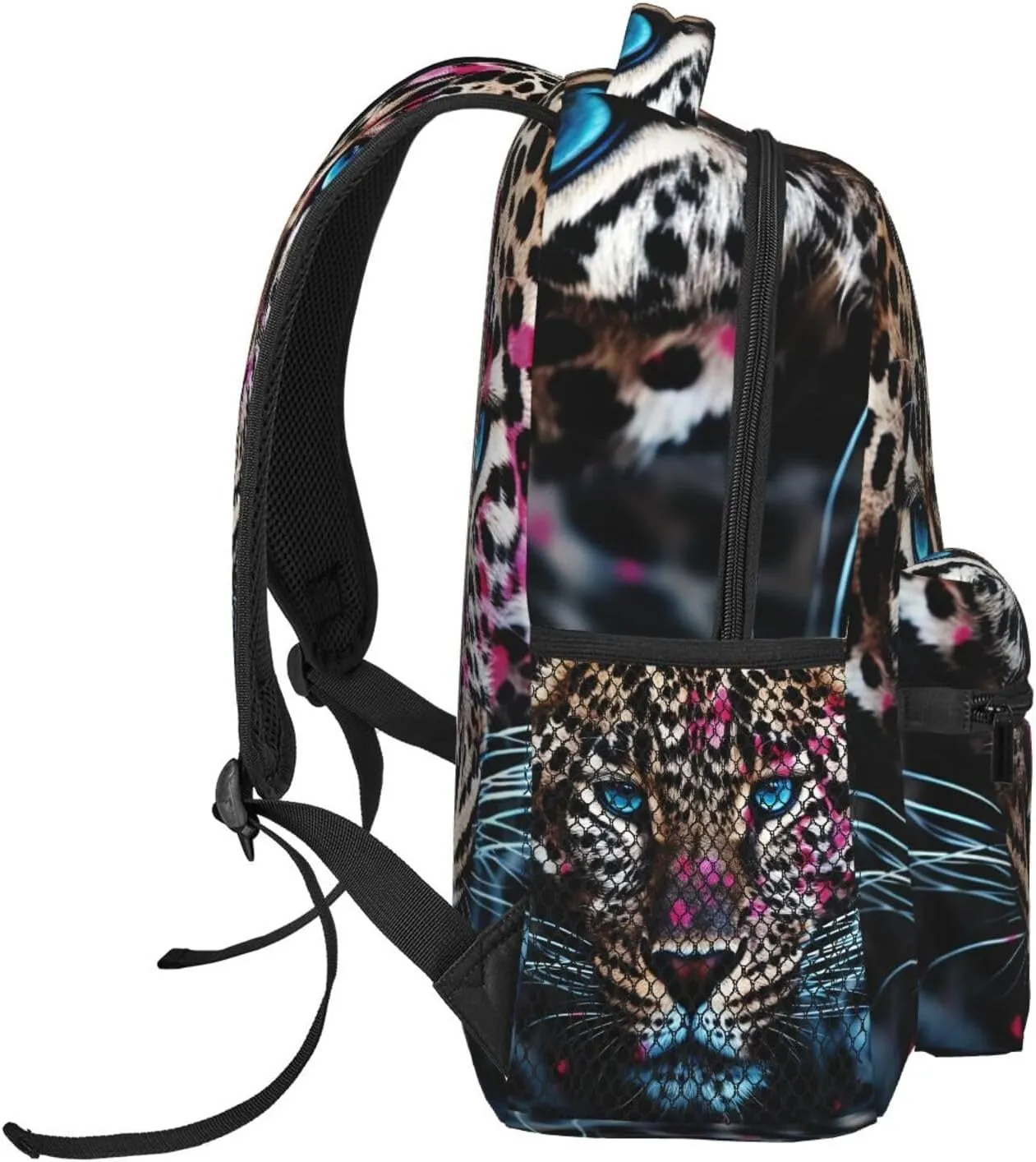 Laptop Backpack for Men Women Lightweight Travel Daypack Blue Eyed Leopard Backpack Rucksack for Work