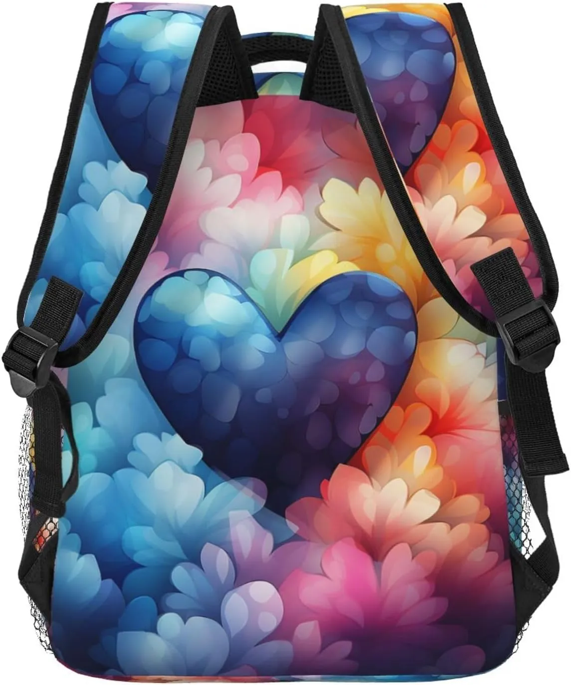 Laptop Backpack for Men Women Lightweight Travel Daypack Blue Love Heart Backpack Rucksack for Work