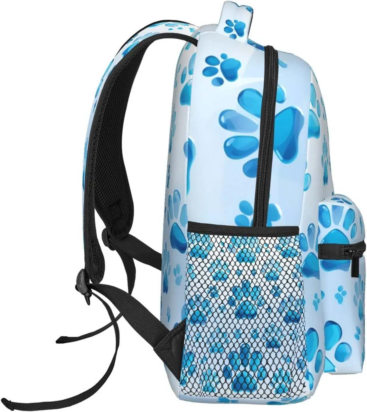 Laptop Backpack for Men Women Lightweight Travel Daypack Blue Paw Print Backpack Rucksack for Work