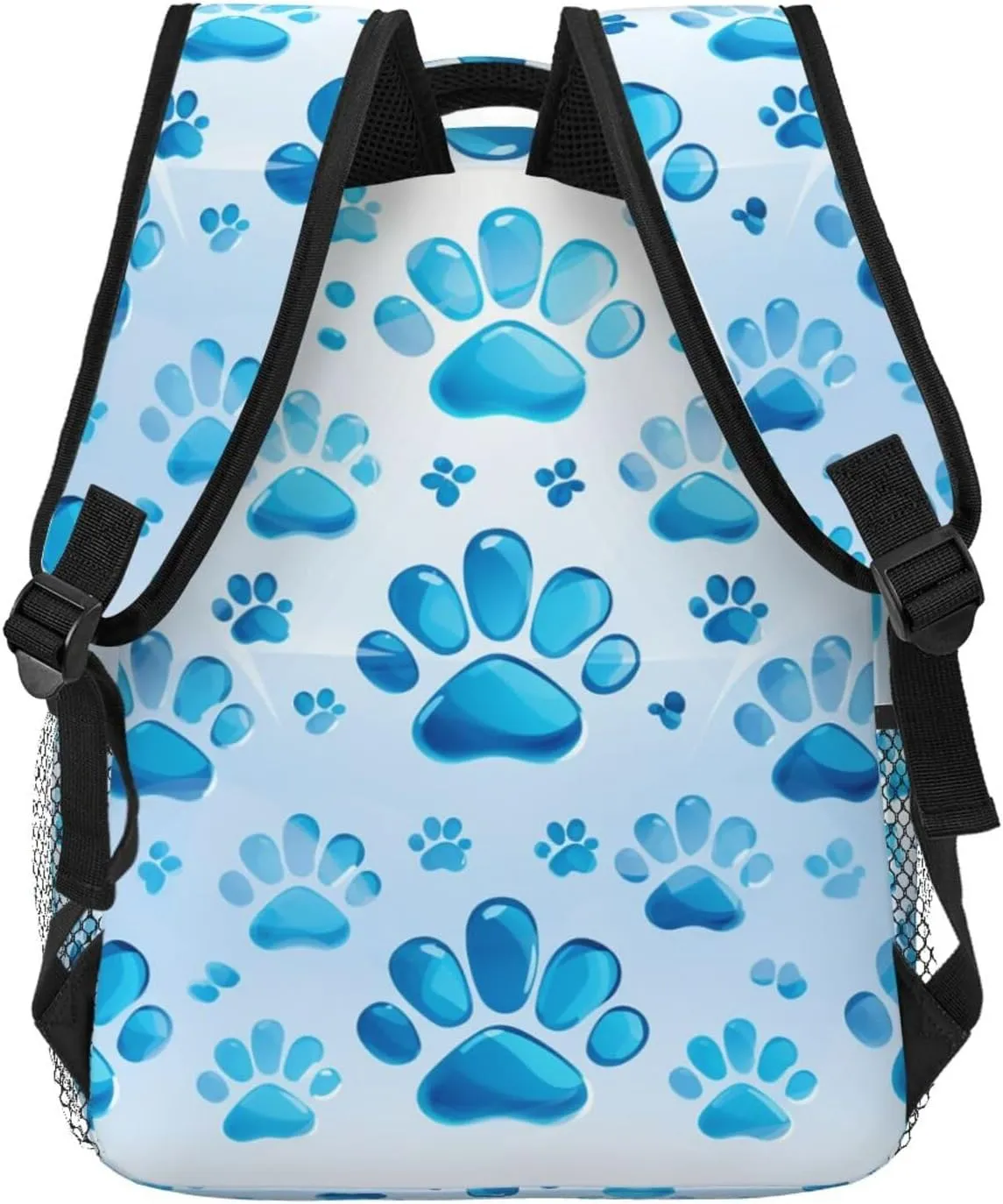 Laptop Backpack for Men Women Lightweight Travel Daypack Blue Paw Print Backpack Rucksack for Work